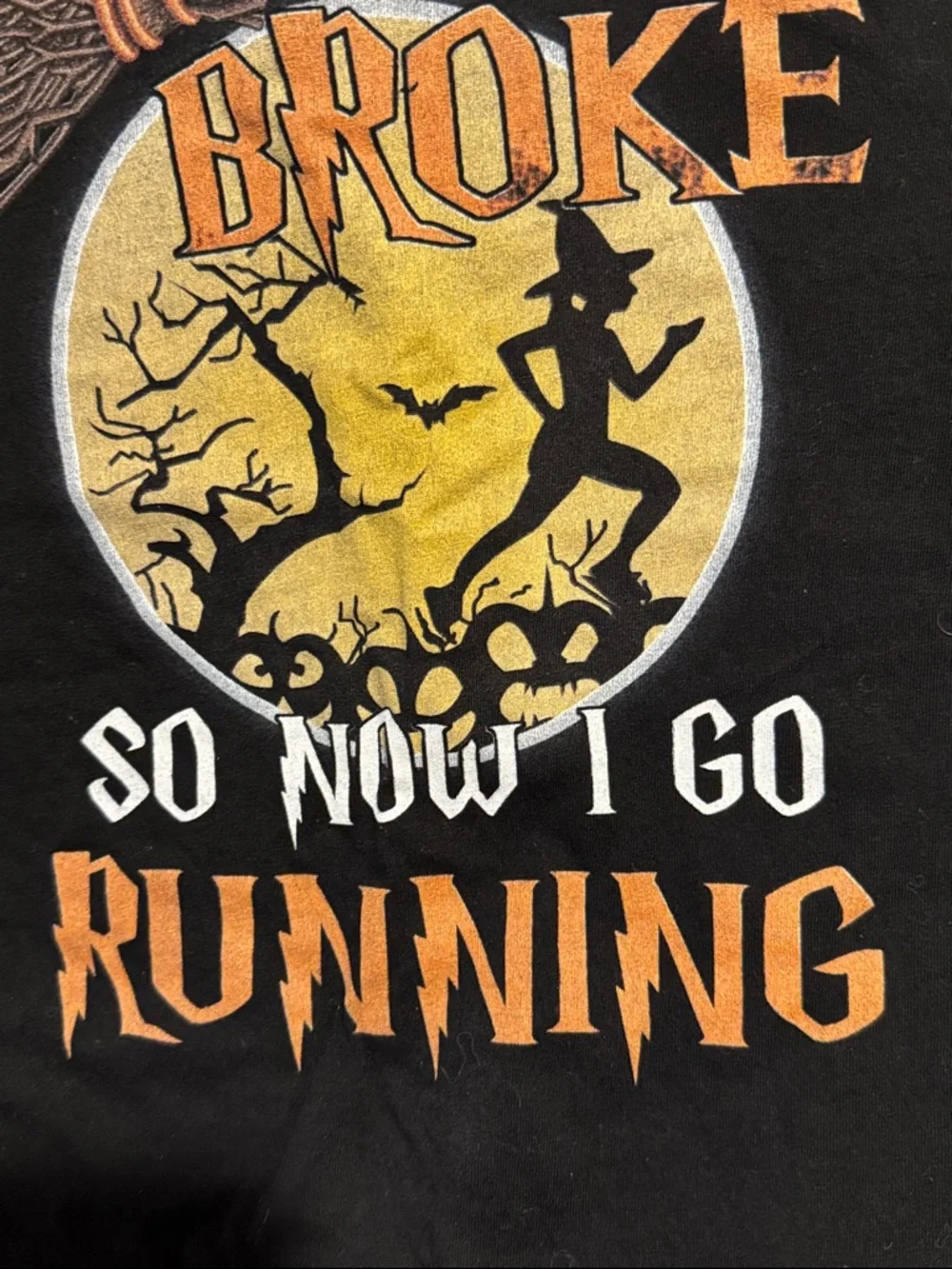Women’s Halloween Black Running T-shirt
